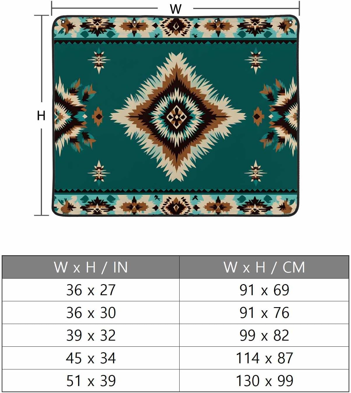 Western Aztec Magnetic Fireplace Cover Decorative Indoor For Brick Fireplace, Rustic Tribal Southwestern Boho Ethnic Insulation Fireplace Blocker Blanket Draft Stop Hot Heat Save Energy, 36"Wx27"H