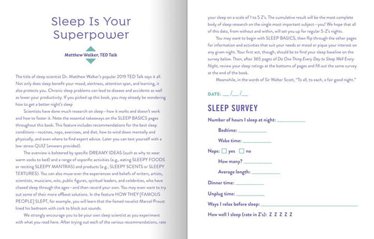 Do One Thing Every Day to Sleep Well Every Night: A Journal (Do One Thing Every Day Journals)