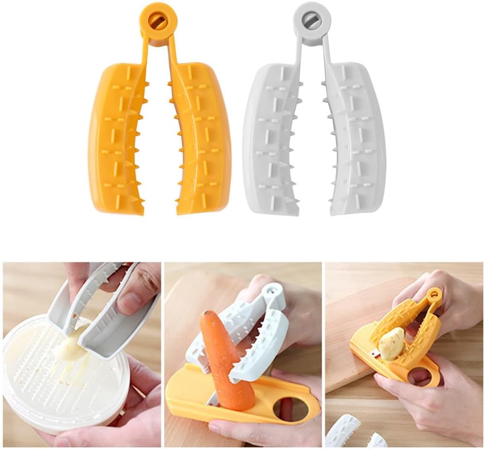 2 Pack Finger Guards Knuckle Protector Non-Slip Clips Handle Grip Safety Hand Guard for Mandoline Slicers Cheese Grater Handheld Chopping Grating Cutting Slicing Fruits Vegetables Veggies