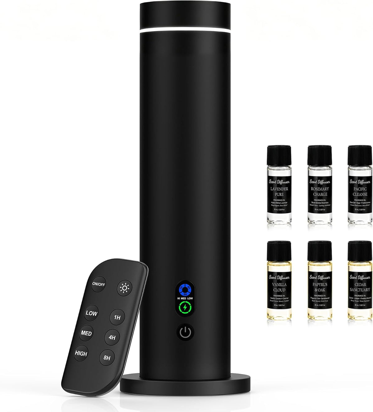 Maromalife Waterless Essential Oil Diffuser, Metal Scent Diffuser, Black