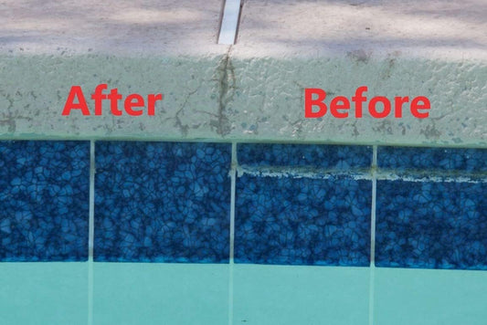 Pool Tile Cleaning Tool - Drill Attachment Cleaning Pad Removes Calcium and Hard Water Spots from Waterline Pools Tile (1 Pad), Blue