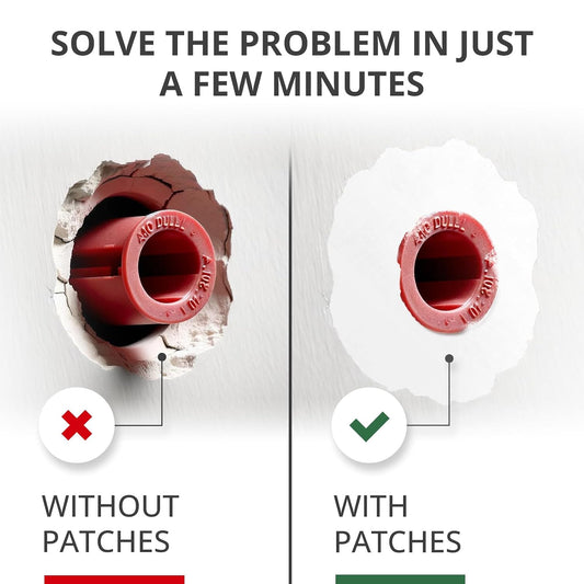 X-Protector Patches for Anchors - 20 PCS Set of 2 Sizes Plaster Wall Anchor | Loose Wall Anchor Fix Pad - Dry Wall Anchor Repair Pads - Wall Anchors Repair Patches to Keep Them in Place!