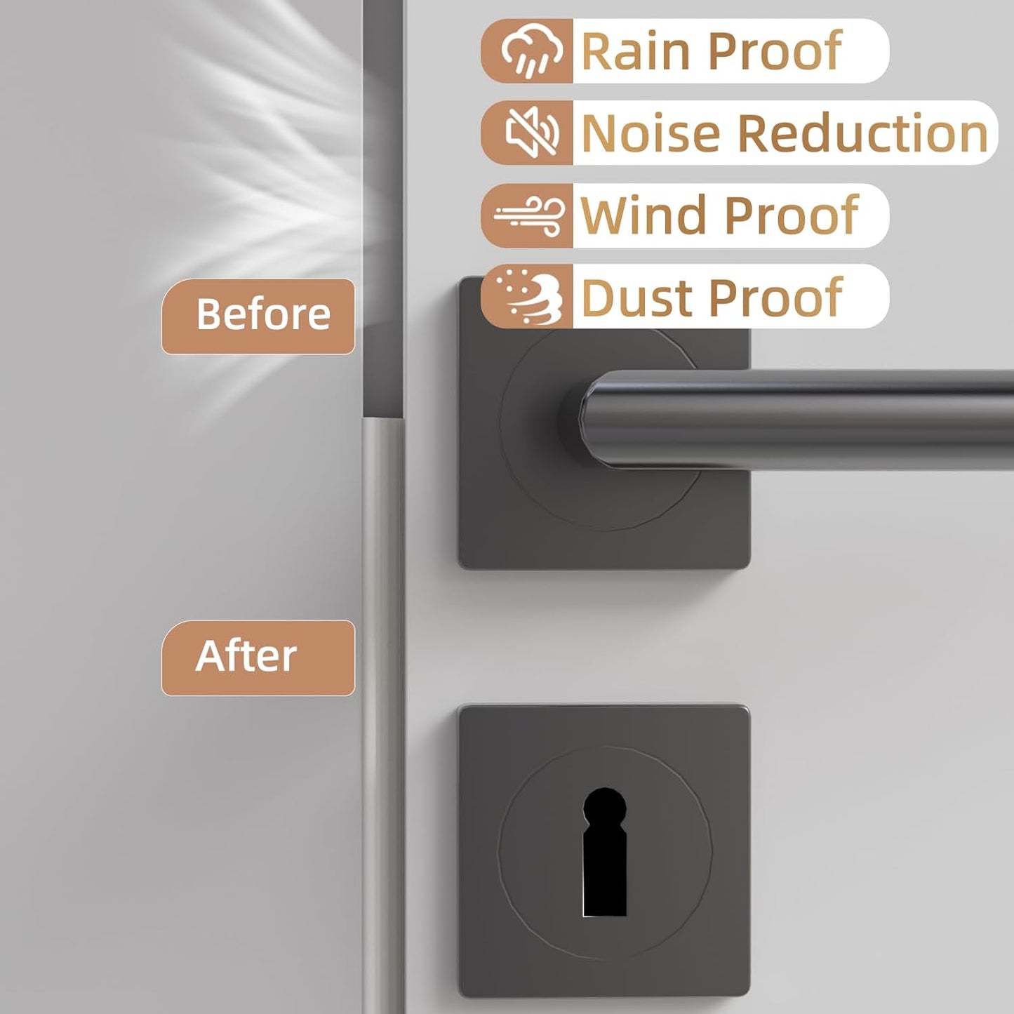 Kneelisa 118” Wedge-Shape Foam Window Weather Stripping Door Seal | Soundproofing Frame Winter Insulation Strip,Noise Cancelling Window Inserts,Door Gap Filler Light Blocker,White