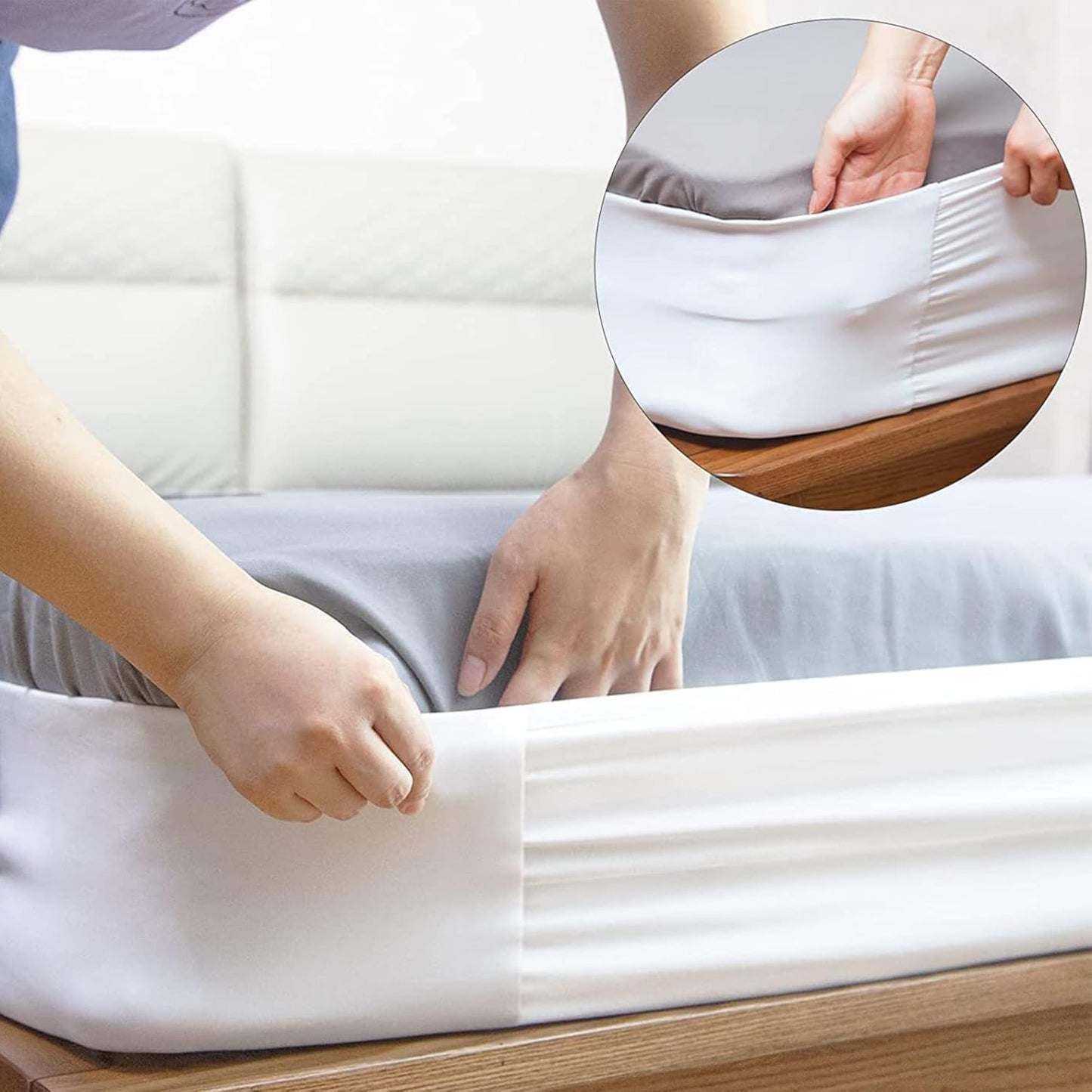 Bed Sheet Holder Straps:7.9inch Wide Bed Sheet Fasteners,Fitted Sheet Straps to Hold Sheets on The Bed,Elastic Bands Bed Sheet Straps for All Mattress Sizes (Single(38" x 75"))