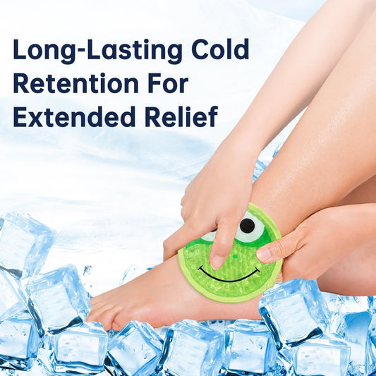 Gel Ice Pack for Injuries 2 Packs Cute Reusable Hot Cold Gel Packs for Fever Pain Relief Wisdom Teeth First Aid and Neck Head Arms Legs Knee Ankle
