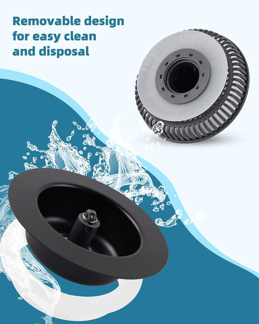 Universal 3 in 1 Kitchen Sink Drain Strainer Stopper Combo, Matte Black | Stainless Steel Shell Pop Up Sink Stopper for US Standard 3-1/2 inch Drain Filter, Anti-Clog and Easy Clean