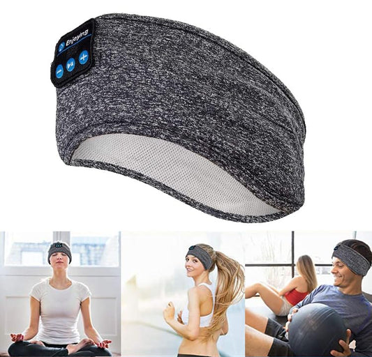 Wireless Bluetooth Sports Headband Headphones Ultra-Thin HD Stereo Perfect for Sleeping,Workout,Jogging,Yoga,Insomnia, Air Travel, Meditation Gray