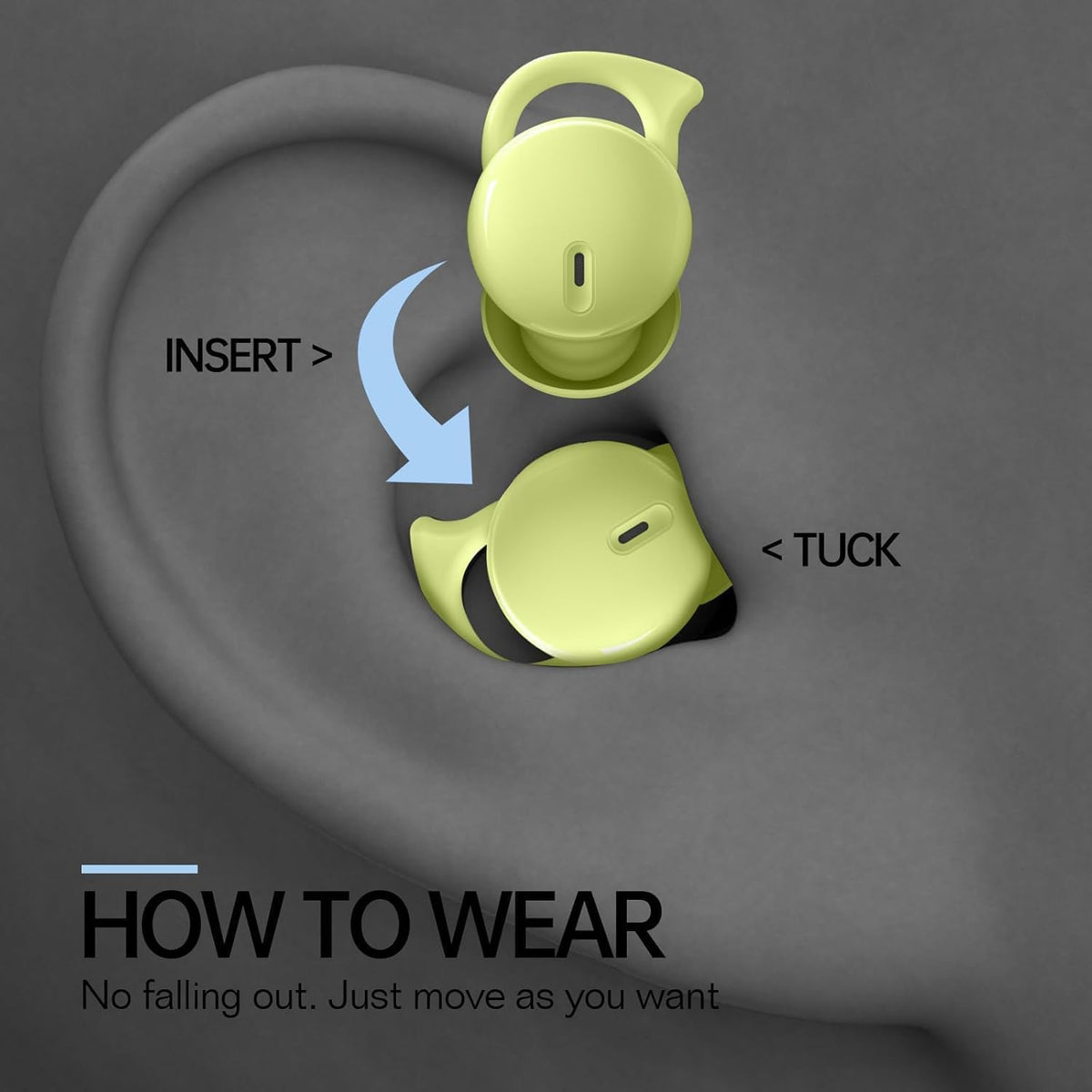 Invisible Sleep Headphones, Mini Sleep Earbuds for Side Sleepers (Beige)