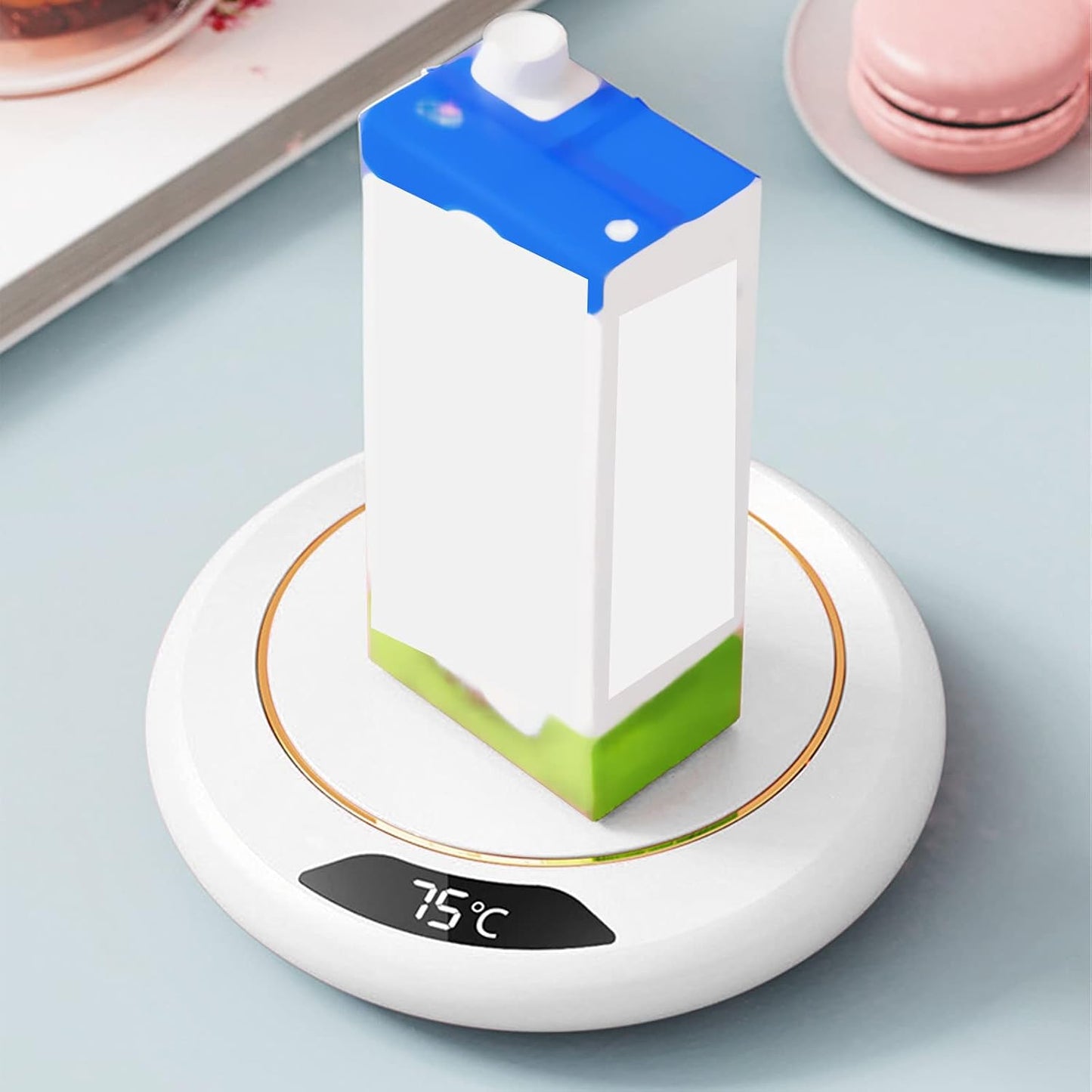 Coffee Warmer for Desk Mug Warmer, Cup Warmer with 8H Automatic Shut Off, Coffee Cup Warmer Keep Coffee, Beverage, Milk, Tea and Hot Chocolate Warm (White)