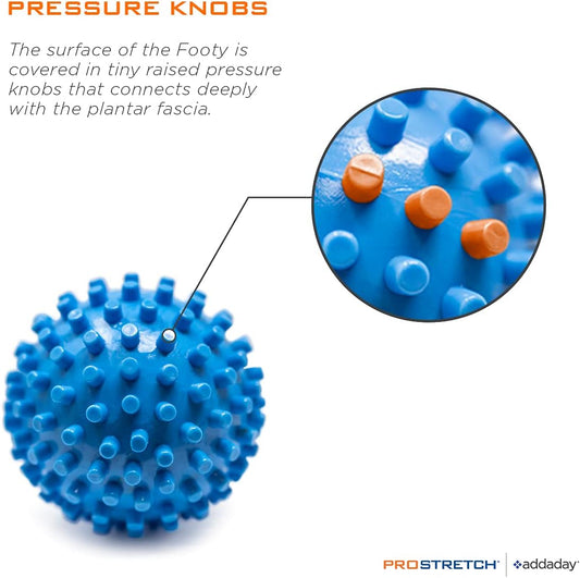 ProStretch Footy, Textured Massage Ball for Plantar Fasciitis & Foot Pain | Textured Spiky Massage Ball for Foot Pain Relief, Muscle Soreness & Deep Tissue Therapy