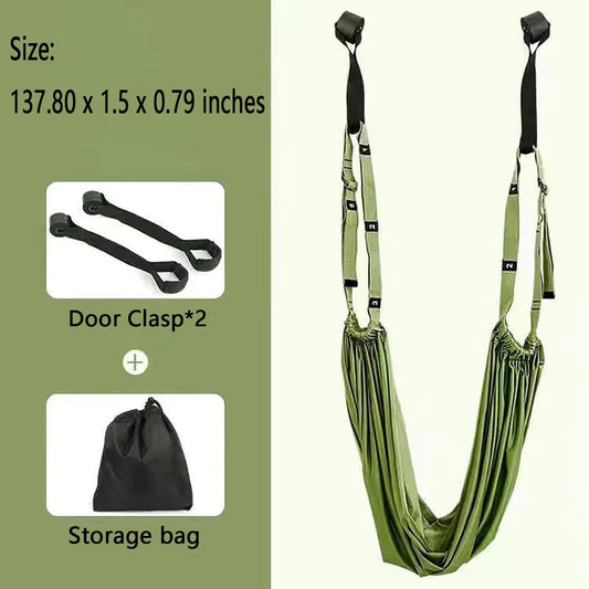 Yoga Stretching Strap,Stretching Equipment with Door Anchor,Back Stretcher for Back Pain, Flexibility Tensile Trainer for Dance Aerial Yoga Ballet Leg Stretching Exercise