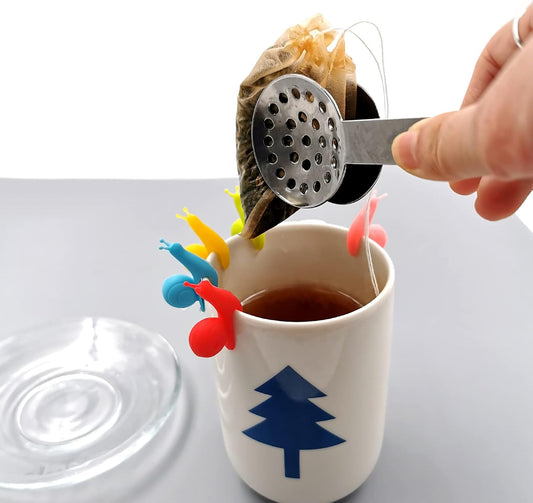 SNAIL GARDEN 300Pcs Tea Filter Bags, Tea Infuser for Loose Leaf Tea with 1Pcs Tea Bag Tong & 5Pcs Tea Bag Holders-100% Unbleached Paper Empty Tea Sachets-Biodegradable and Compostable