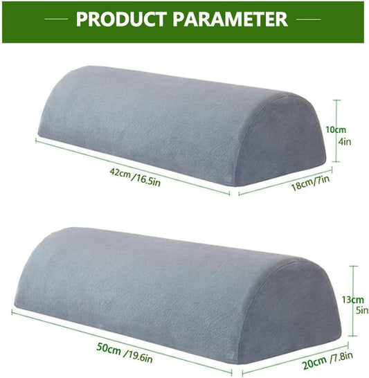 Large Half Moon Bolster Pillow for Legs, Knees, Side Sleepers,Lower Back and Head, with Pillowcase Memory Foam Leg Pillows for Sleeping Yoga Bed(#14,16.5x7x4in/42x18x10cm)