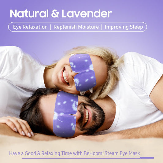 BeHoomi Steam Eye Mask, 10Packs Heated Eye Mask, Self Heating Disposable SPA Warm Compress for Eyes Sleep Mask, Travel Essentials & Relaxation Gifts for Women (Lavender Scent)