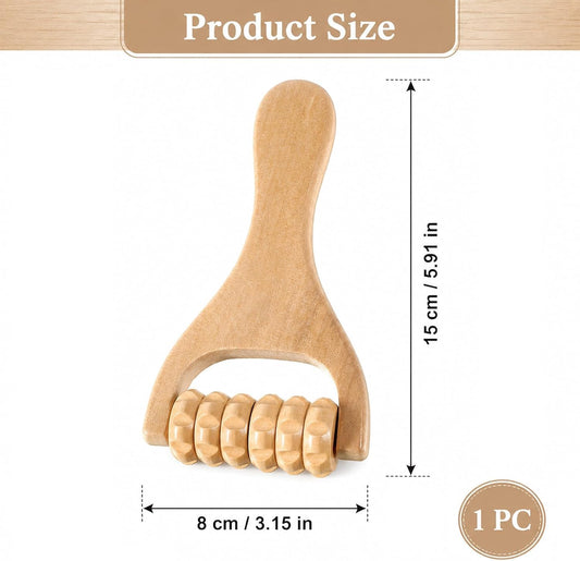 Wooden Massage Roller, Manual Handheld Wooden Rollers for Massage | Manual Wood Roller, Massage Bead Roller Tools for Leg Thigh Arm Body Muscle Tissue Pain Relief