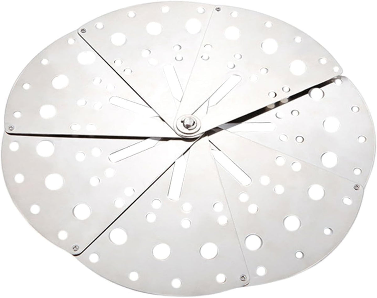Adjustable Food-grade Stainless Steel Anti-spill Cover Lid with Filter Household Overflow Stopper for Pots Easy-clean Multifunctional Kitchen Spill Stopper
