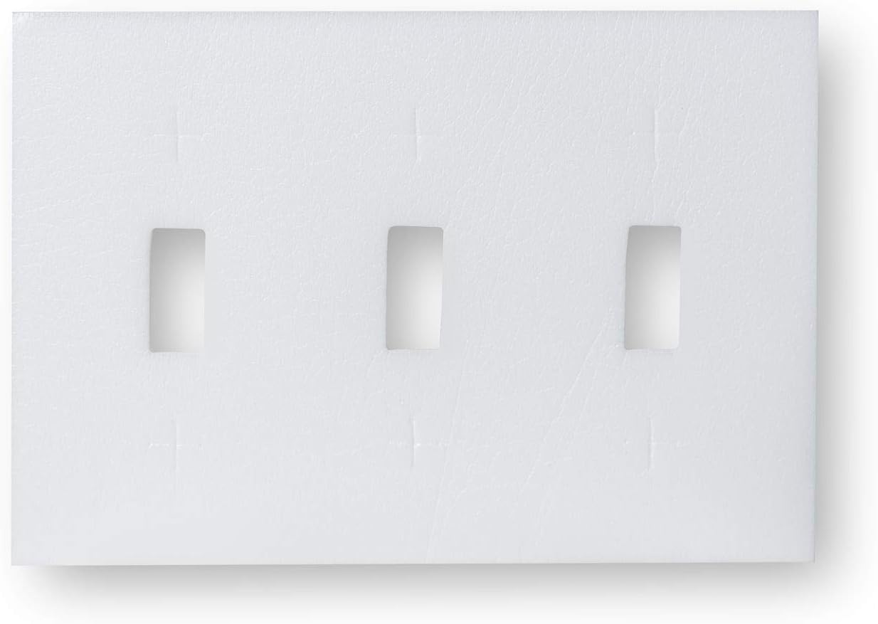 Stick 'N' Seal Adhesive Backed Triple Switch Draft Sealers. Save Energy and Money. Pack of 3