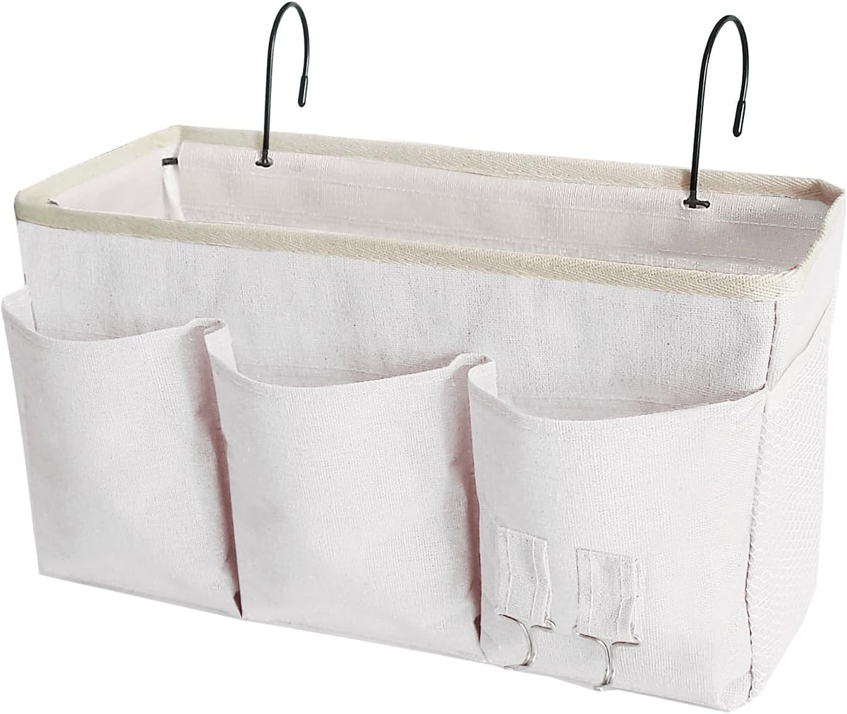 Bedside Caddy/Hanging basket Storage Organizer Bag for Bunk and Hospital Beds,College Dorm Bed,Can be Placed Glasses Books Mobile Phones (Grey 1)