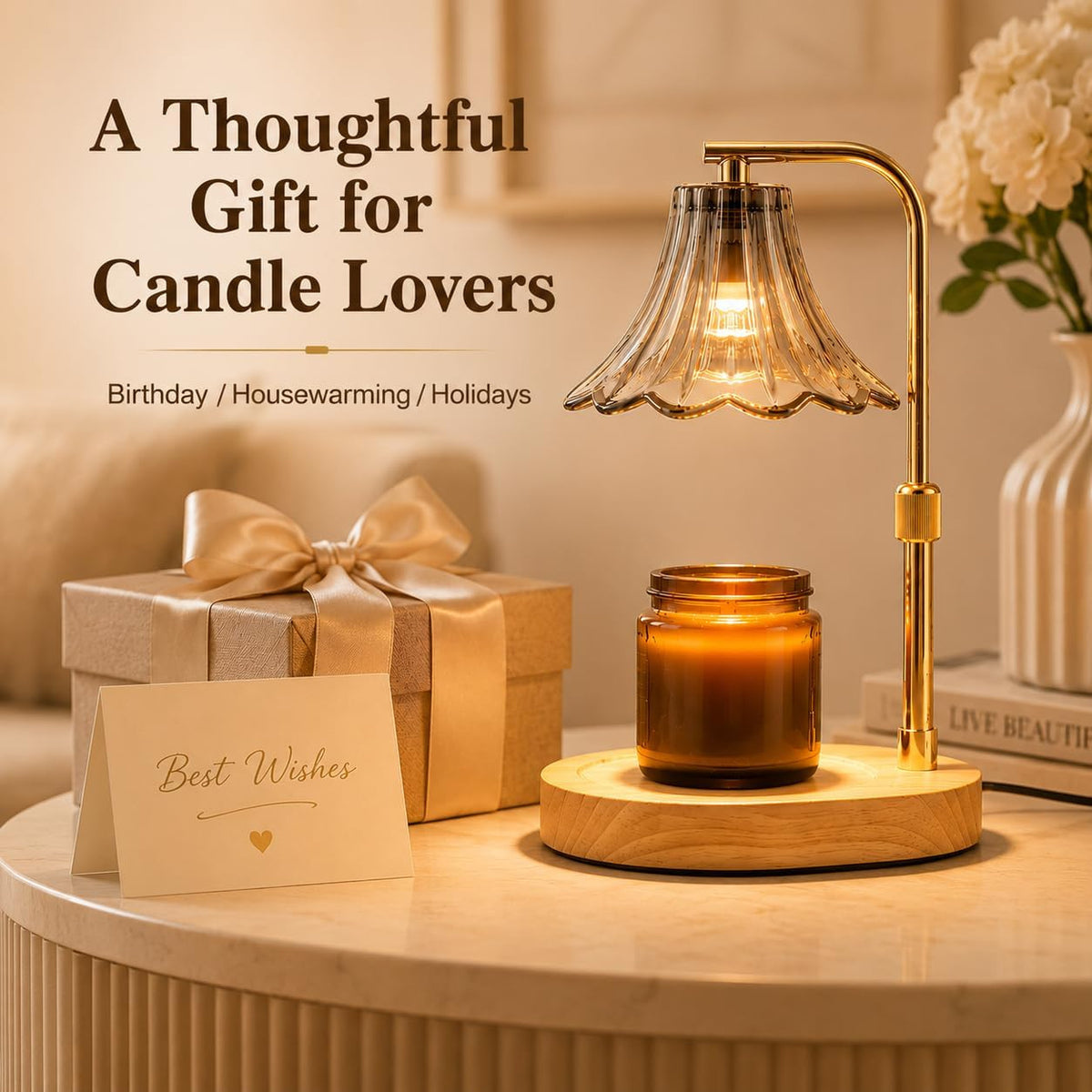 Candle Warmer Lamp with Timer, Dimmer