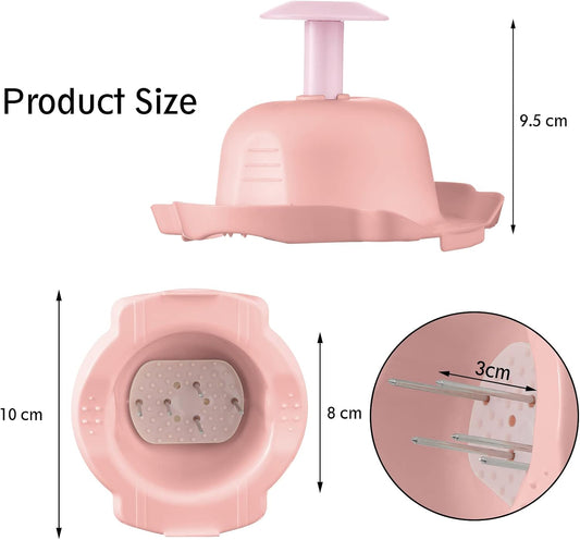 Mudder 2 Pcs Pink Mandoline Slicer Finger Guard, Dishwasher Safe for Slicing & Grating, Cut Resistant Hand Guard for Mandolin Slicer, Box Grater, Peeler, V-slicer - Fits Vegetable, Fruit, Hard Cheese