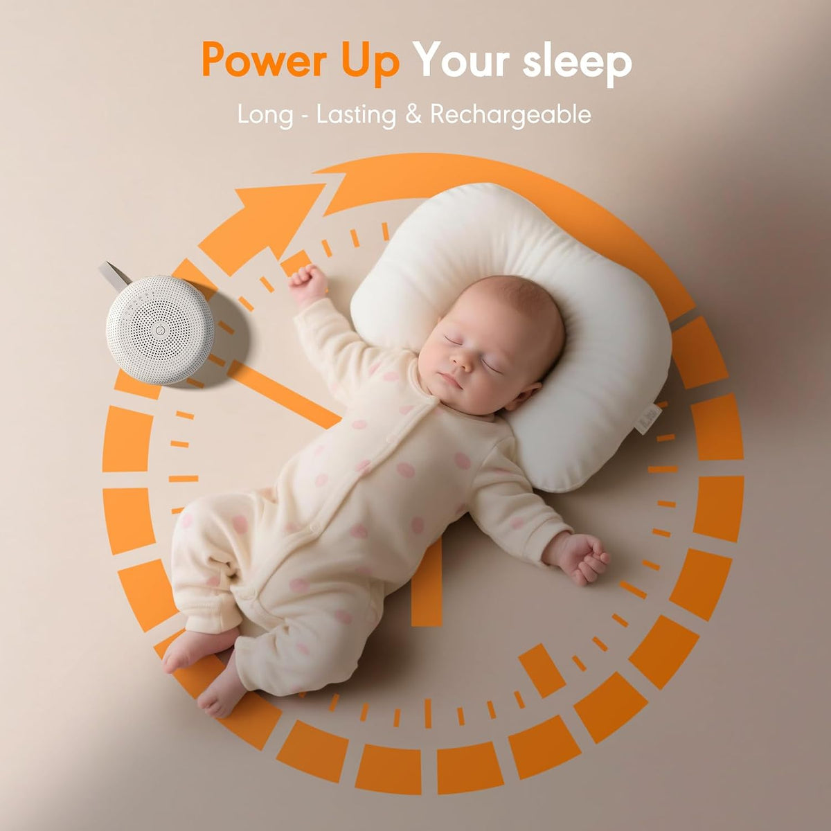 White Noise Machine for Baby Adult, Portable Sound Machine with 33 Soothing Sounds, Timer & Memory Function for Sleep, Travel, Nursery, Office and Home