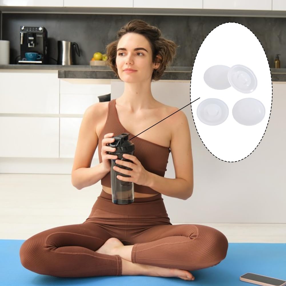 NBEADS 20Pcs Silicone Water Cup Leak Stopper, 1inch Diameter Water Bottle Silicone Stopper Non Spill Lid Plug for Pot Belly Cup, White