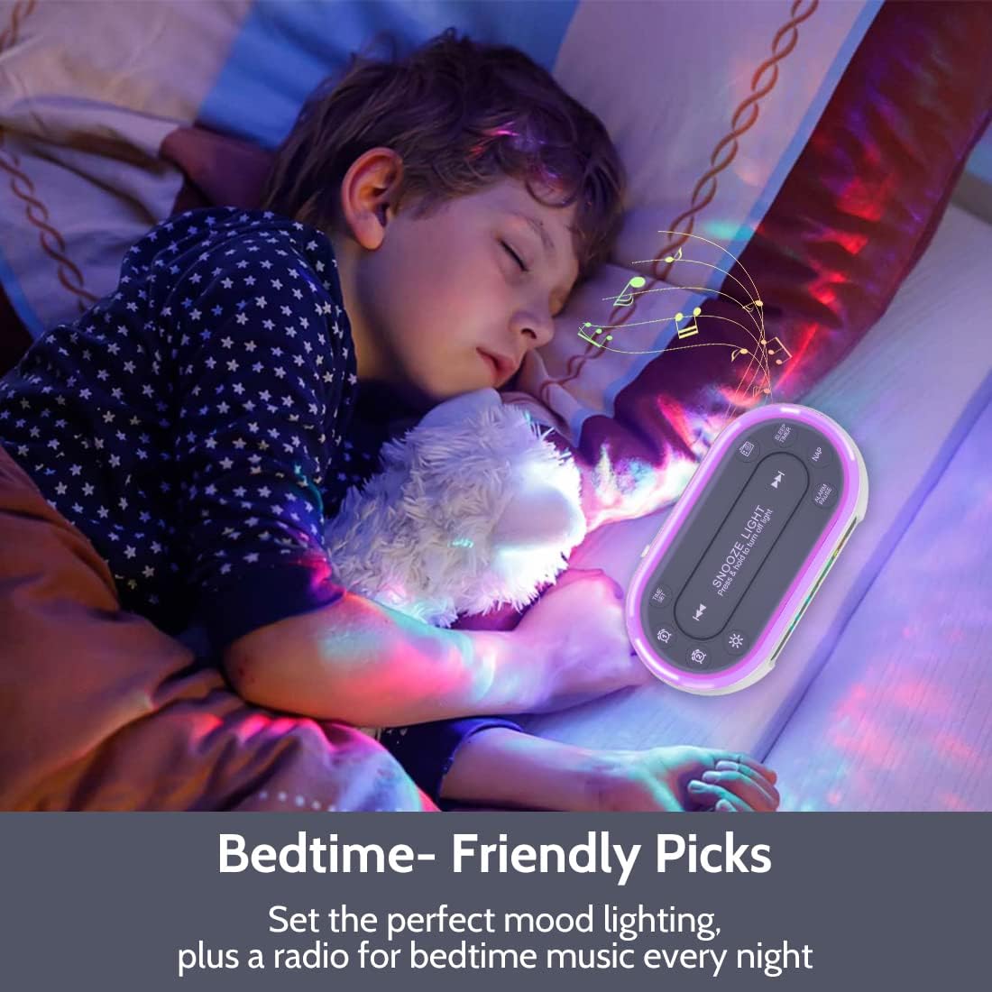 HOUSBAY Digital Alarm Clock Radio for Bedrooms with Night Light | Phone-Free Wake-Up with Dual Alarm, FM Radio for Favorite Stations, Small Radio Clock for Bedside, Battery Backup