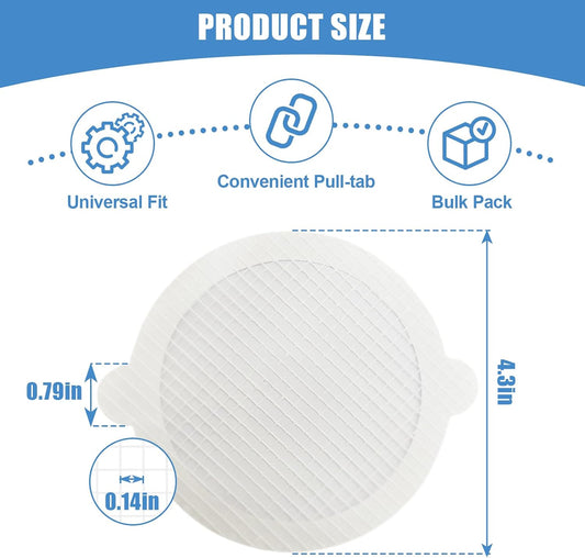 60 Pack Disposable Shower Drain Hair Catcher Hair Trap Drain Covers 4.4” Extra-Wide Mesh Hair Catcher for Shower, Sink, Laundry & Bathtub