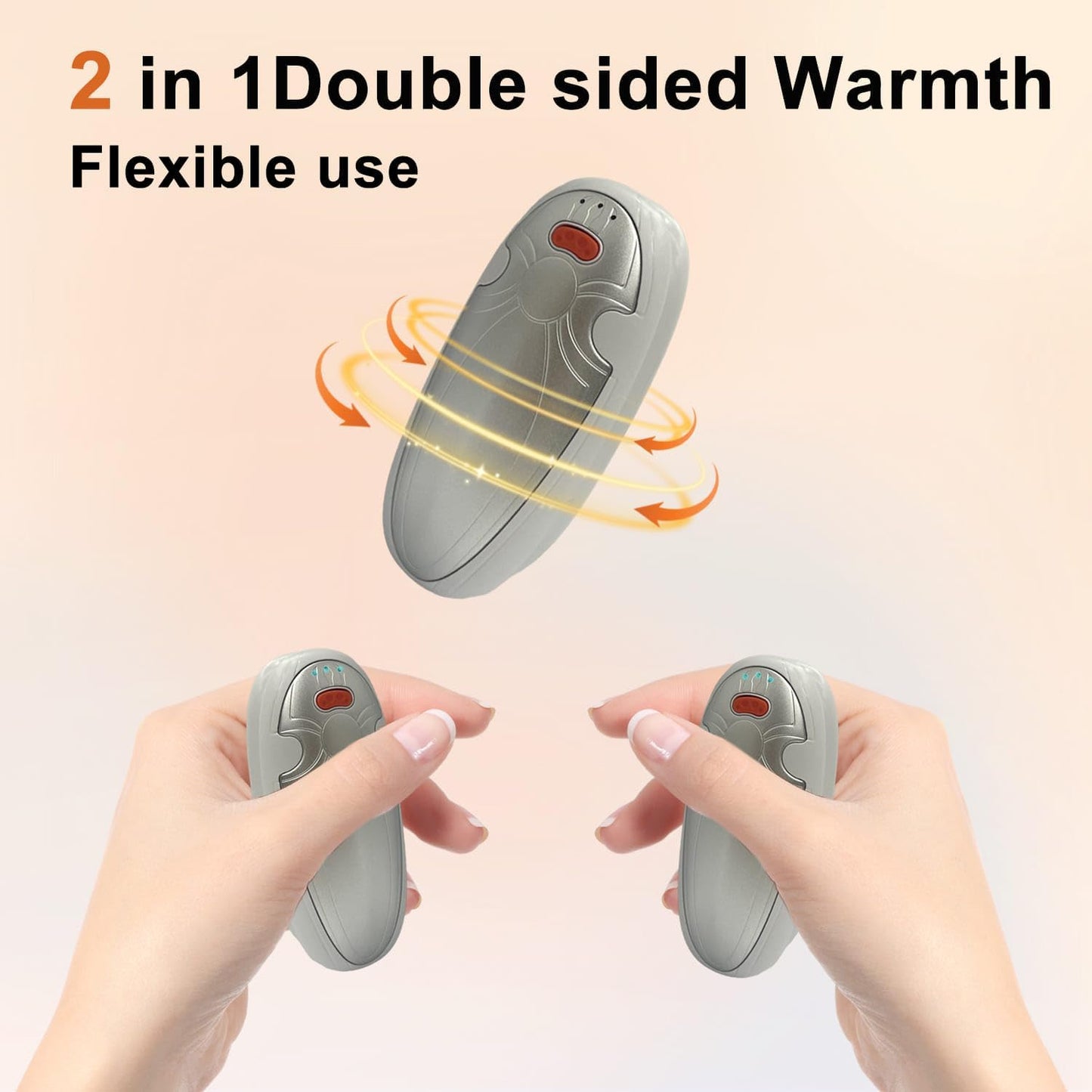 Hand Warmers Rechargeable 2 Pack,with Charging Case,14000mAh Electric Hand Warmer Reusable, 60Hrs Long Heating, Portable Pocket Heater Handwarmer for Women Men, Outdoor Camping, Ski Equipment