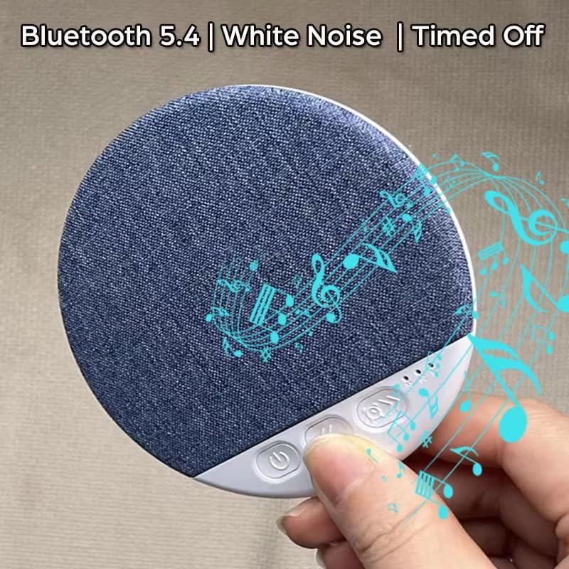 Under Pillow Speaker for Sleeping, Mini Bone Conduction Bluetooth Sleep Aid, Stereo Bass, Volume Control, TF Card Support, Plastic, Battery Powered, Blue