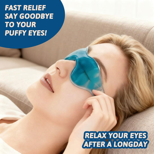 4 Pcs Ice Eye Packs, Cooling Eye Masks, Eyes Cold Compress for Hot Cold Therapy, Puffy Eyes, Dark Circles, Headaches, Migraines, Stress Relief (2 Blue+2 Green)