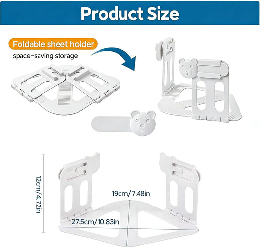 4-Pack Bed Sheet Holders for Corners, Heavy-Duty Mattress Straps with Reinforced Clips, Fabric-Safe Sheet Grippers, Universal Fit forFit All Sheet Size (White)