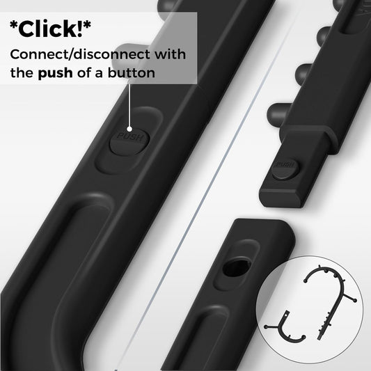 Detachable Trigger Point Massage Tool for Body Muscle Pain Relief | Button-Release Design, S/C, Massage Hook for Back, Neck & Shoulder, Pressure Point Therapy Tool for Deep Tissue Relief