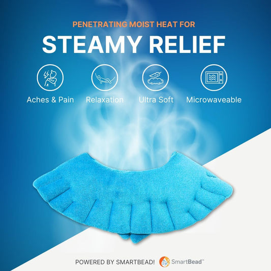 NatraCure Microwave Heating Pad for Neck, Shoulders and Back - Heated Wrap & Microwavable Warmer Moist Heating Pad with SmartBead Technology - Physical Therapy FSA, HSA, Spa Gifts - 1PK