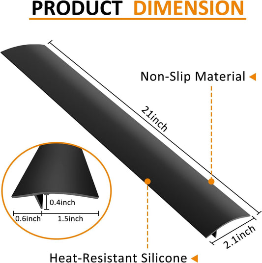 2 Pack Silicone Stove Counter Gap Covers, Heat Resistant Stove Gap Filler