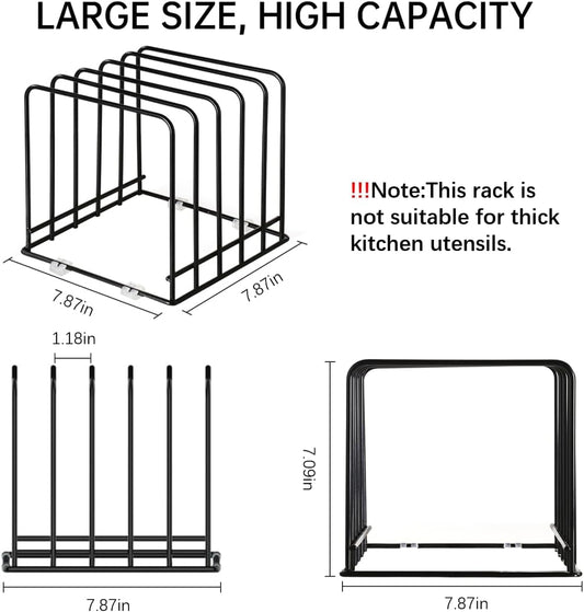 Cutting Board Organizer(1 Pc),Kitchen Cabinet Dividers for baking sheets,Bakeware Holder with 5 Slots,Space Saving,for used to Baking Tray and Chopping Storage
