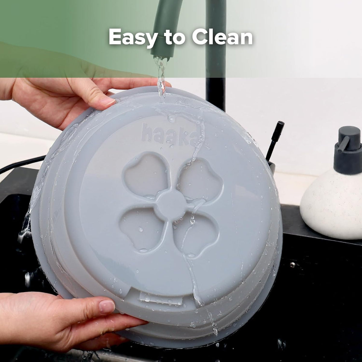 haakaa Collapsible Silicone Microwave Splatter Cover for Food, 11.5 Inch