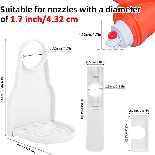 2 Pack DelloidMaz Laundry Detergent Dispenser Cup Holder, Drip Catcher Tray, Nozzle Botton Upgraded, Labor-Saving Switch, No More Mess or Leaks