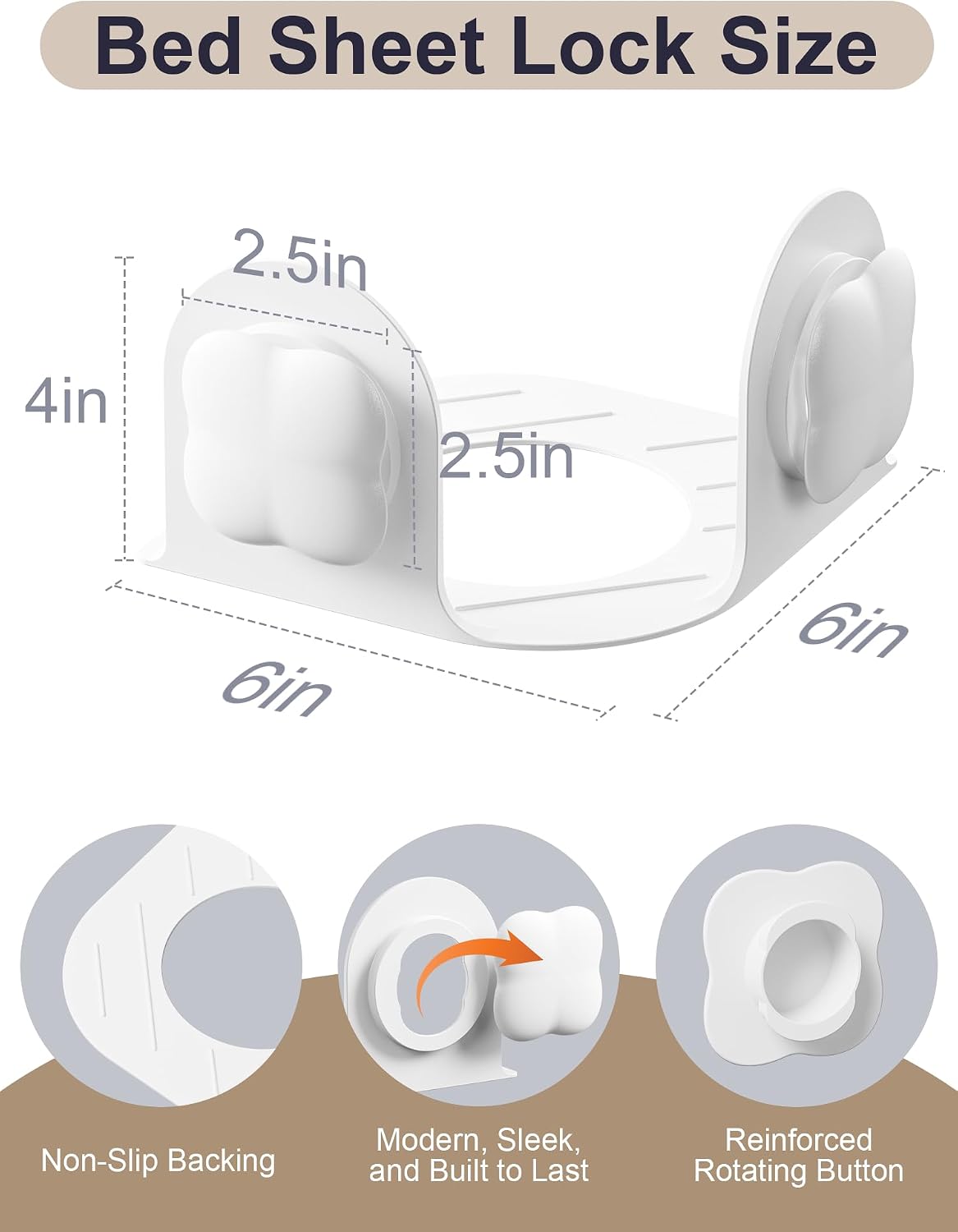 Bed Sheet Holders for Corners, 4-Pack Fitted Sheet Holder Keep Sheets Firm,Fits Any Size Mattress-No More Shifting Bedding