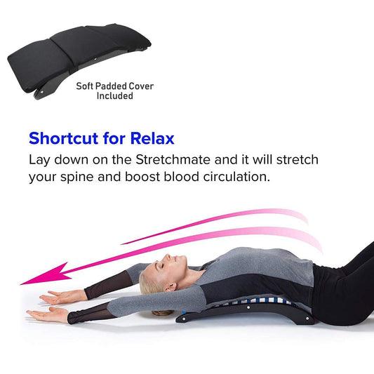 Orthopedic Back Stretching Support Stretch Mate for Back and Sciatica Pain with Cushion Pad