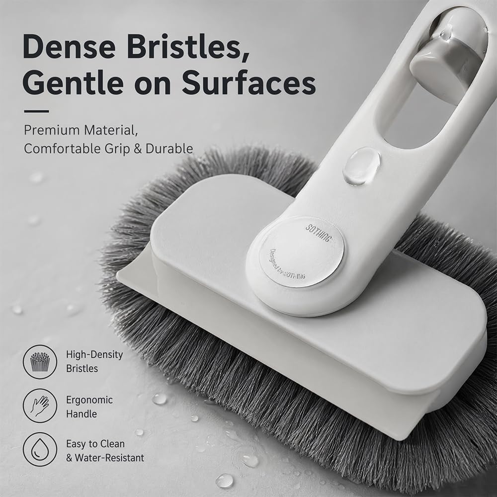 Floor Cleaning Brush with soap Dispenser and rotatable Brush Head, Suitable for Cleaning Bathroom Tiles and Kitchen Range Hoods