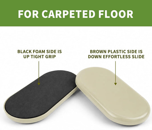 Yelanon Furniture Sliders for Carpet 9.5" Furniture Moving Pads