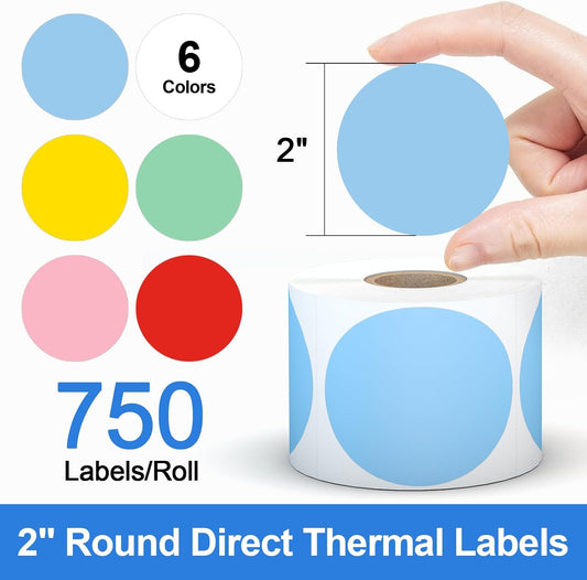 1600 PCS, 3/4" Color Round Dot Stickers, 10 Colors-20 Sheets | Circle Color Coding Blank Labels for Kids/Office/Classroom, Easy Peel, Ideal in Garage/Yard Sale Price self-adhesive Labels