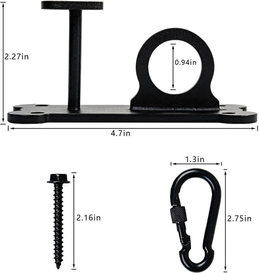 ESPETS Dog Tie-Out Leash Holder for Wall, Pet Leash & Accessory Hook(Black) | Sturdy Metal, Heart-shaped Decorative Organization, Lovely Dog Tether Holder, Durable Pet Leash and Accessory Holder