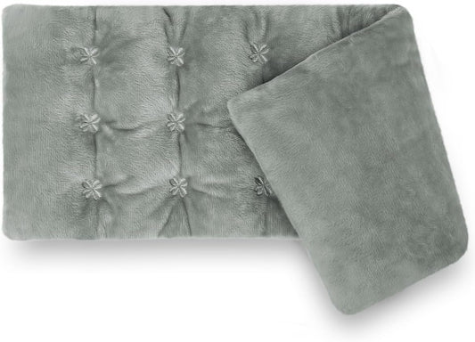 COMOIL Microwave Heating Pad 6 * 16'' Hot Pad for Neck, Shoulder, Period Cramps& Back Portable Warm Compress Weighted Moist Heating Pad, Unscented Grey