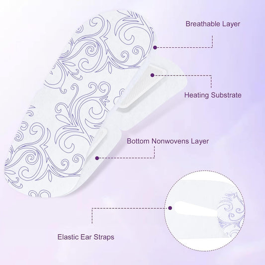 24 Pack Steam Eye Mask Disposable for Dry Eyes Cornea Care-Unscented | Steam Eye Mask Cornea Care Rest Self Heating Eye Mask Self Heated Steam Warm Eye Mask Disposable Heated Eye Mask