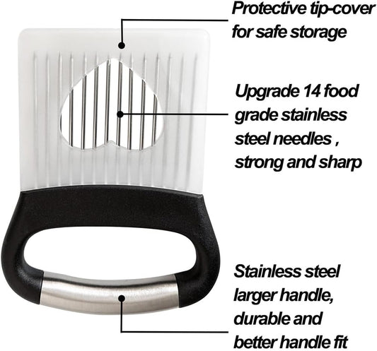 Large Onion Holder for Slicing with Protective Cover | 14 PCS Stainless Steel Prongs, Ergonomic Widened Large Handle, Food Slicing Guide, For Potato, Tomato, Vegetable, Fruit, Meat