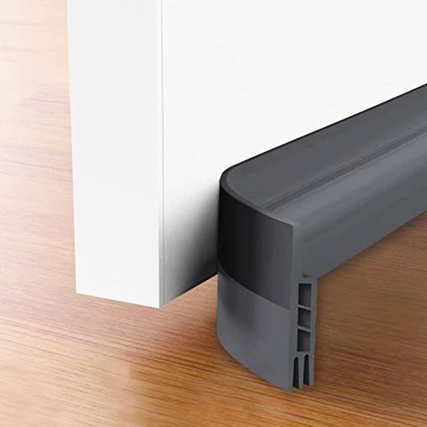 Under Door Draft Stopper - 39 Inch Adhesive Door Sweep for Interior/Exterior, Door Blocker (Black, 39.3 Inches)