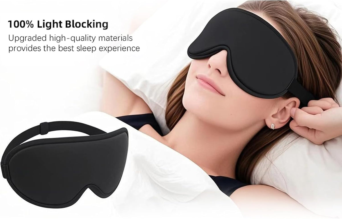 3D Eye Sleep Mask for Side Sleeper,Zero‑Pressure Light‑Blocking Blindfold