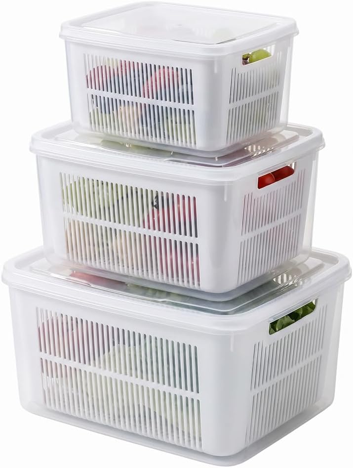 Kruggo Fruit Storage Container For Fruit Kitchen Storage (A, Medium)